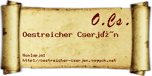 Oestreicher Cserjén névjegykártya